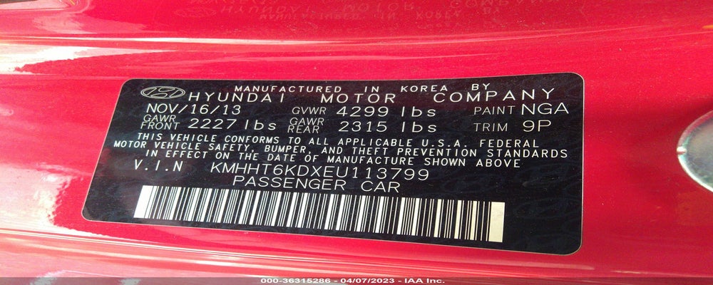 KMHHT6KDXEU113799 2014 HYUNDAI GENESIS COUPE photo no. 9
