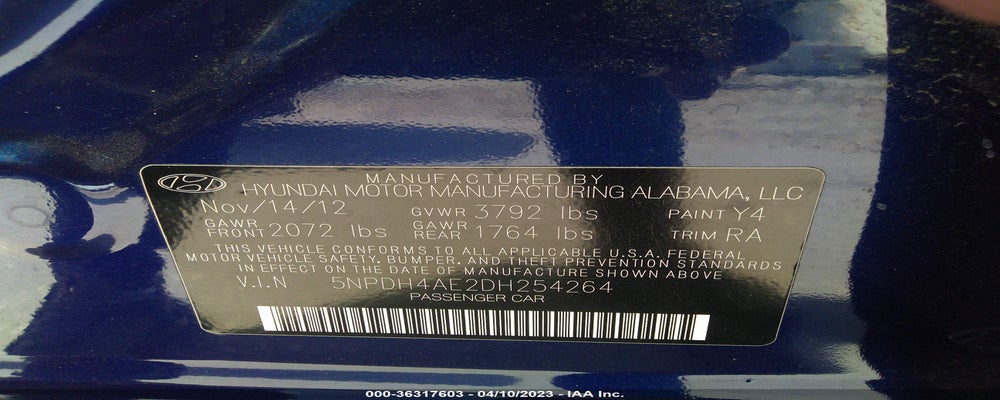 5NPDH4AE2DH254264 2013 HYUNDAI ELANTRA photo no. 9
