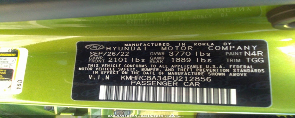 KMHRC8A34PU212856 2023 HYUNDAI VENUE photo no. 9