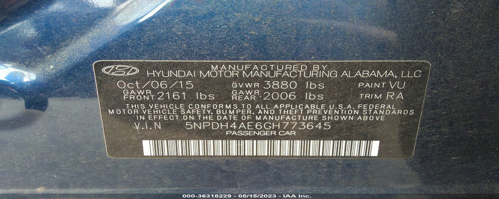 5NPDH4AE6GH773645 2016 HYUNDAI ELANTRA photo no. 9