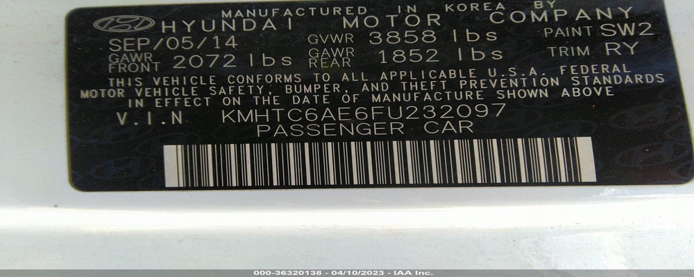 KMHTC6AE6FU232097 2015 HYUNDAI VELOSTER photo no. 9