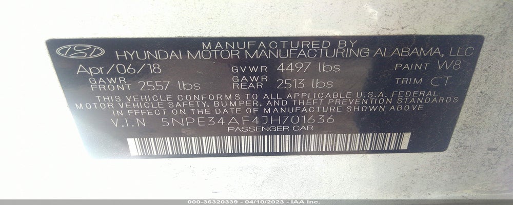 5NPE34AF4JH701636 2018 HYUNDAI SONATA photo no. 9