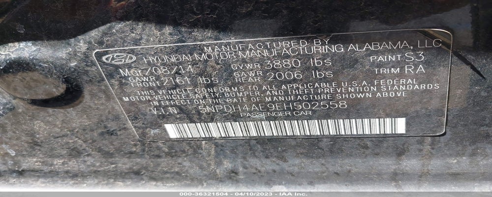 5NPDH4AE9EH502558 2014 HYUNDAI ELANTRA photo no. 9