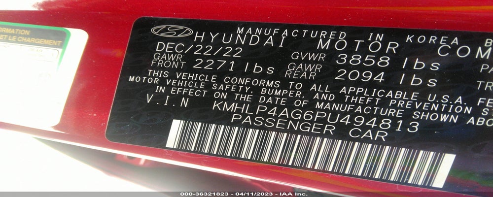 KMHLP4AG6PU494813 2023 HYUNDAI ELANTRA photo no. 9