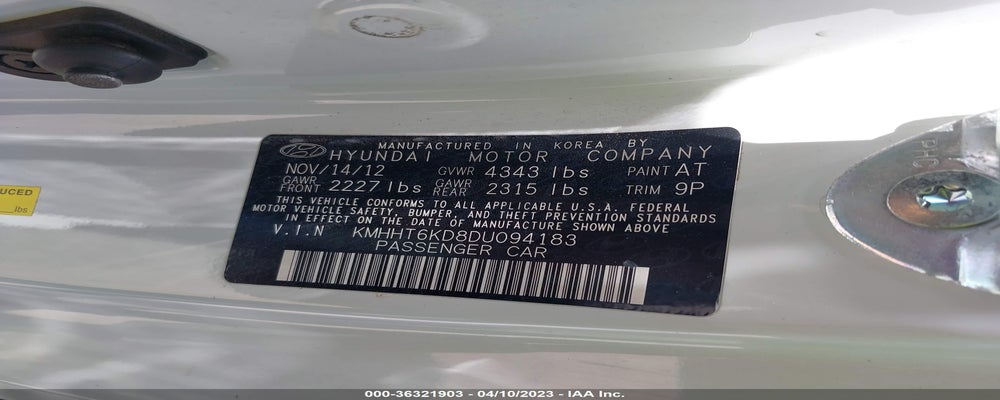 KMHHT6KD8DU094183 2013 HYUNDAI GENESIS COUPE photo no. 9