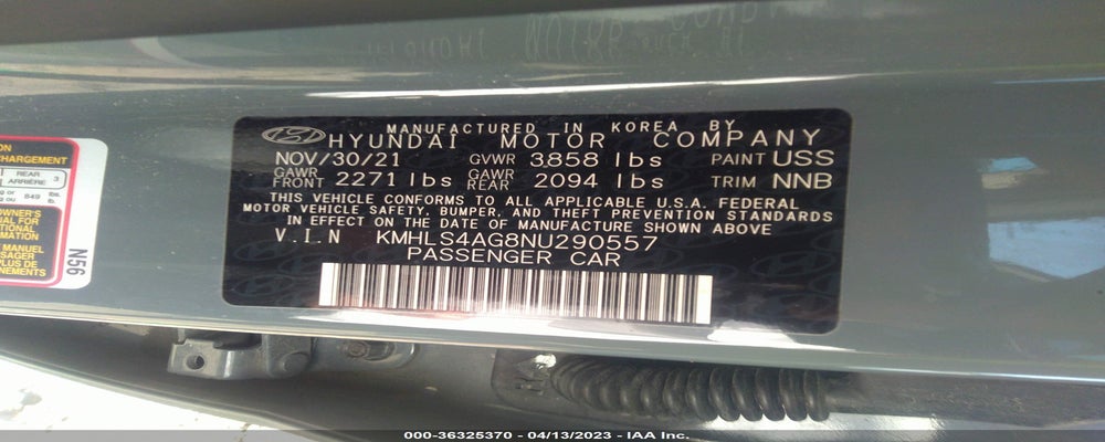 KMHLS4AG8NU290557 2022 HYUNDAI ELANTRA photo no. 9