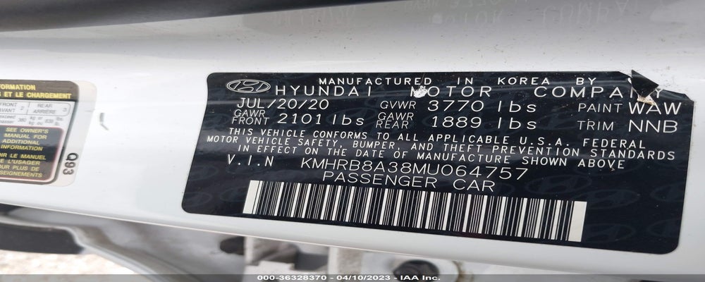 KMHRB8A38MU064757 2021 HYUNDAI VENUE photo no. 9