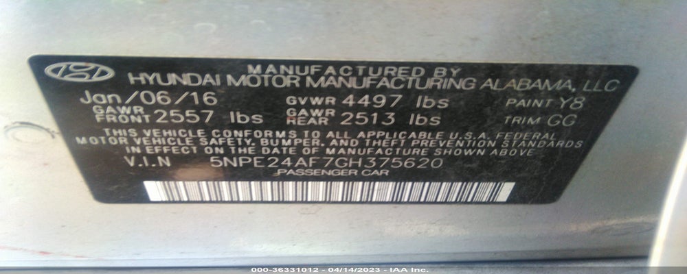 5NPE24AF7GH375620 2016 HYUNDAI SONATA photo no. 9