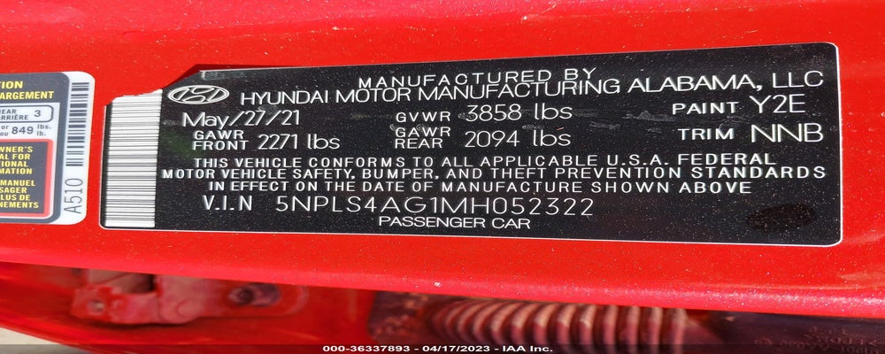 5NPLS4AG1MH052322 2021 HYUNDAI ELANTRA photo no. 9