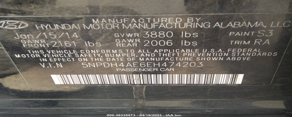 5NPDH4AE6EH474203 2014 HYUNDAI ELANTRA photo no. 9