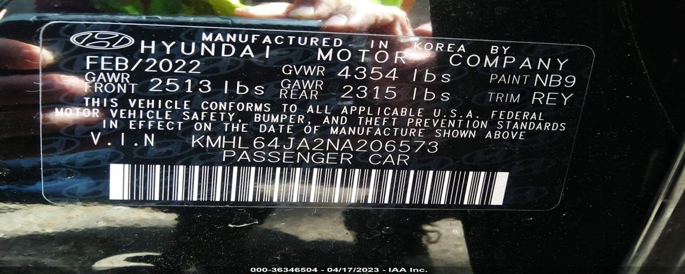 KMHL64JA2NA206573 2022 HYUNDAI SONATA photo no. 9