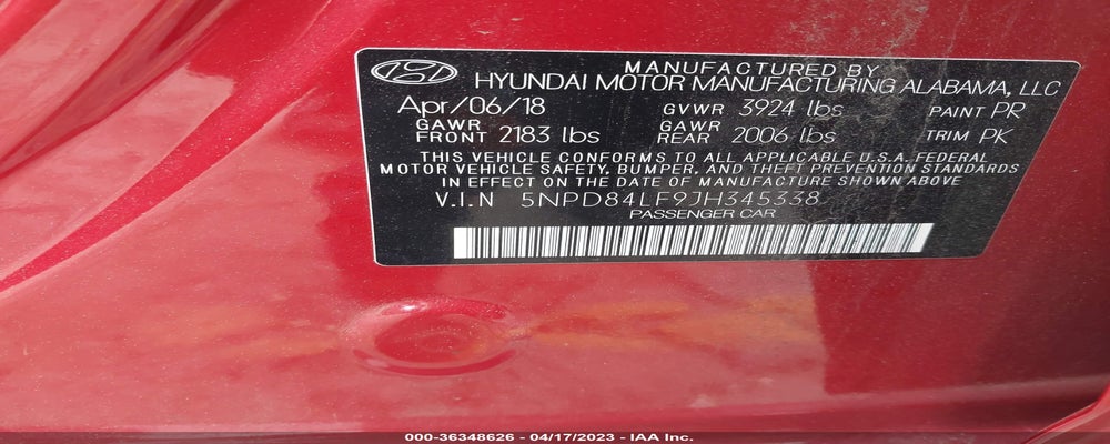 5NPD84LF9JH345338 2018 HYUNDAI ELANTRA photo no. 9