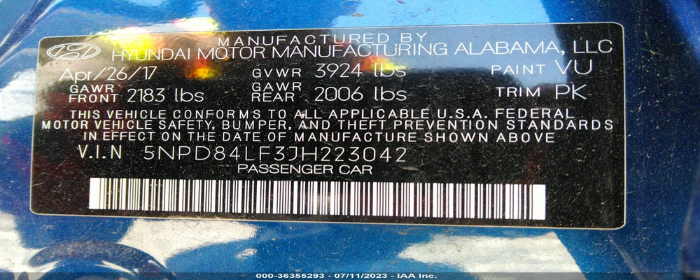 5NPD84LF3JH223042 2018 HYUNDAI ELANTRA photo no. 9