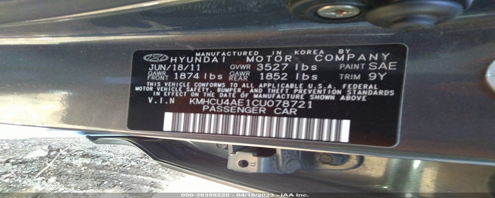 KMHCU4AE1CU078721 2012 HYUNDAI ACCENT photo no. 9