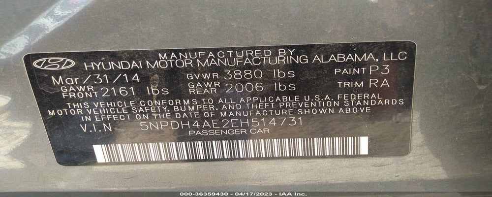 5NPDH4AE2EH514731 2014 HYUNDAI ELANTRA photo no. 9