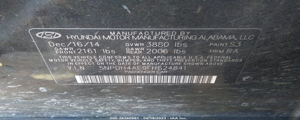 5NPDH4AE9FH624841 2015 HYUNDAI ELANTRA photo no. 9