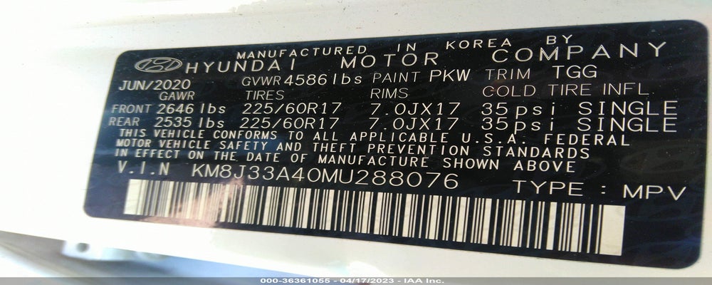 KM8J33A40MU288076 2021 HYUNDAI TUCSON photo no. 9