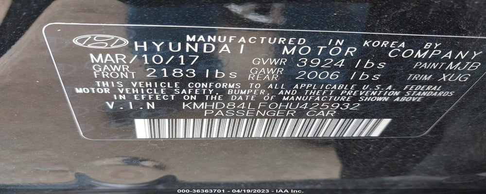 KMHD84LF0HU425932 2017 HYUNDAI ELANTRA photo no. 9
