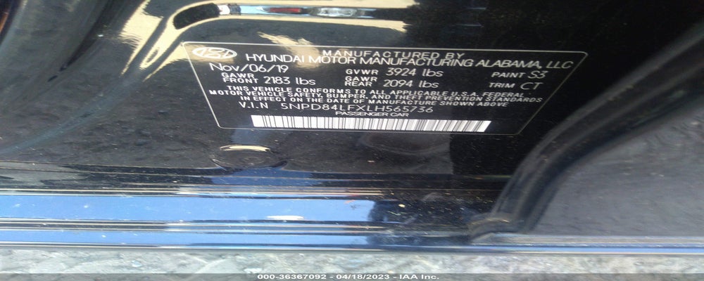 5NPD84LFXLH565736 2020 HYUNDAI ELANTRA photo no. 9