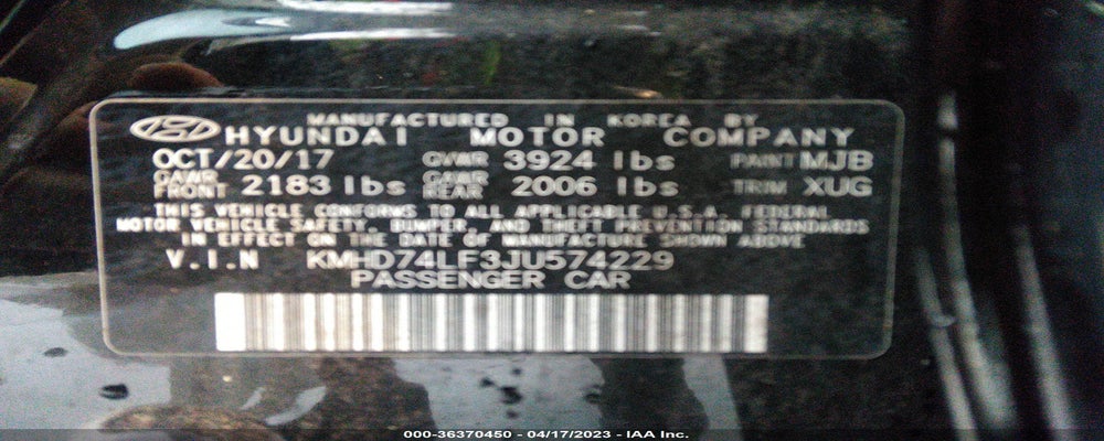 KMHD74LF3JU574229 2018 HYUNDAI ELANTRA photo no. 9