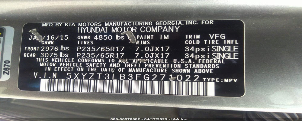 5XYZT3LB3FG271022 2015 HYUNDAI SANTA FE SPORT photo no. 9
