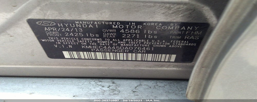 KMHEC4A45DA076461 2013 HYUNDAI SONATA HYBRID photo no. 9