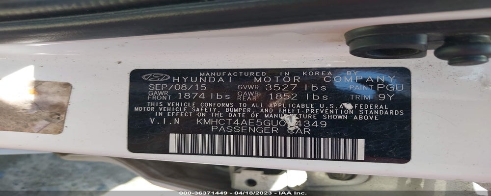 KMHCT4AE5GU014349 2016 HYUNDAI ACCENT photo no. 9