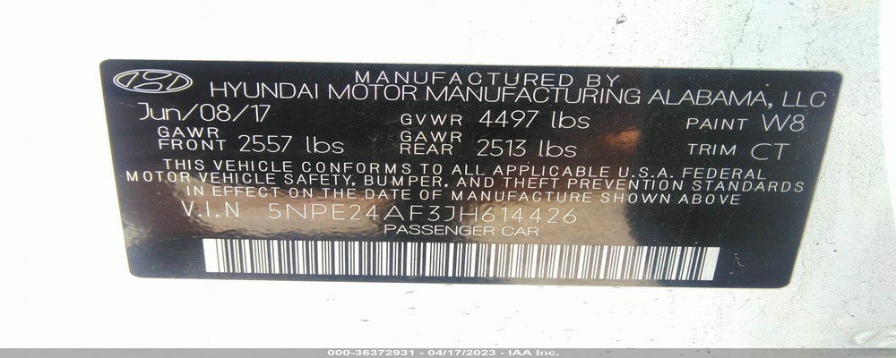 5NPE24AF3JH614426 2018 HYUNDAI SONATA photo no. 9