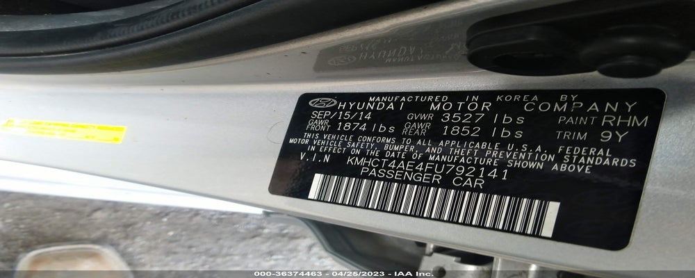 KMHCT4AE4FU792141 2015 HYUNDAI ACCENT photo no. 9