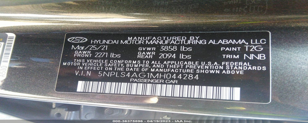 5NPLS4AG1MH044284 2021 HYUNDAI ELANTRA photo no. 9