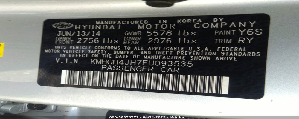 KMHGH4JH7FU093535 2015 HYUNDAI EQUUS photo no. 9