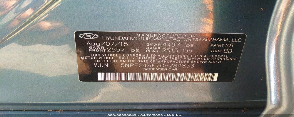5NPE24AF7GH284833 2016 HYUNDAI SONATA photo no. 9
