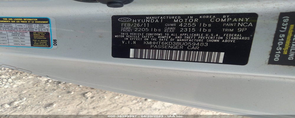 KMHHT6KD3BU059483 2011 HYUNDAI GENESIS COUPE photo no. 9