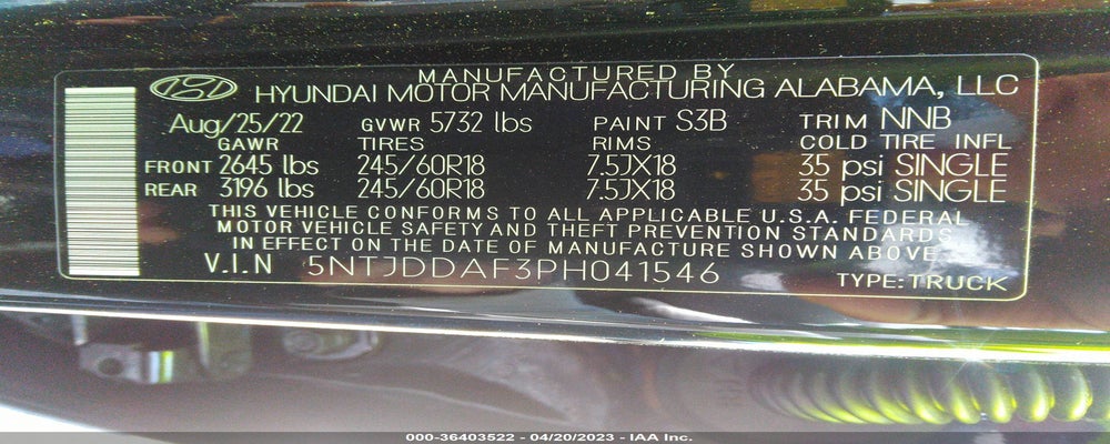 5NTJDDAF3PH041546 2023 HYUNDAI SANTA CRUZ photo no. 9