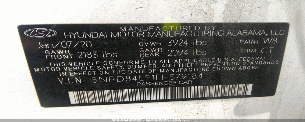 5NPD84LF1LH579184 2020 HYUNDAI ELANTRA photo no. 9