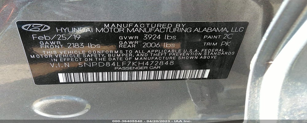 5NPD84LF7KH472848 2019 HYUNDAI ELANTRA photo no. 9