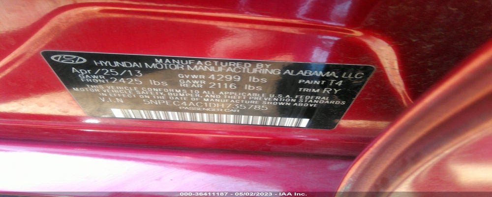 5NPEC4AC1DH735785 2013 HYUNDAI SONATA photo no. 9