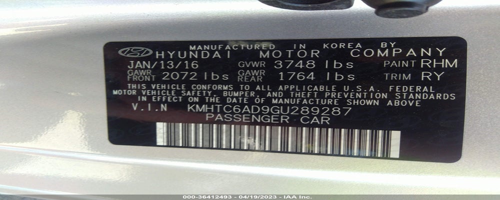 KMHTC6AD9GU289287 2016 HYUNDAI VELOSTER photo no. 9