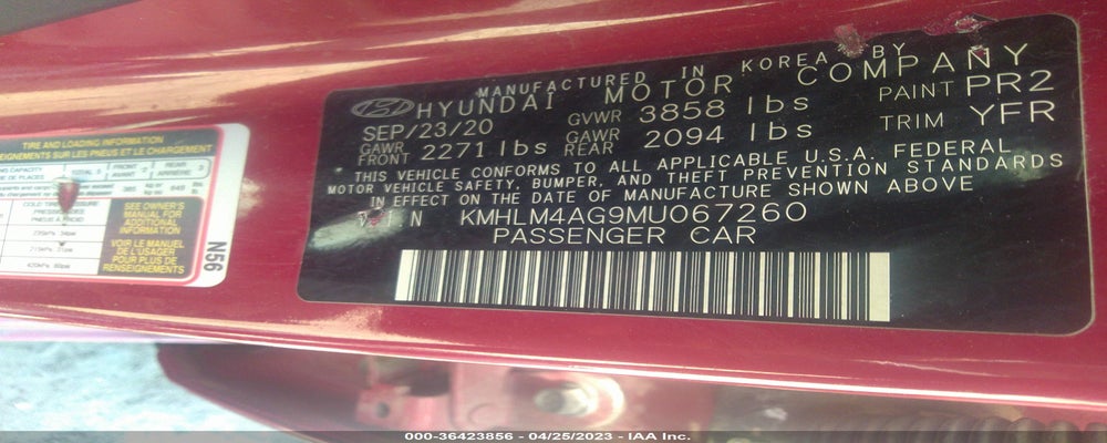KMHLM4AG9MU067260 2021 HYUNDAI ELANTRA photo no. 9