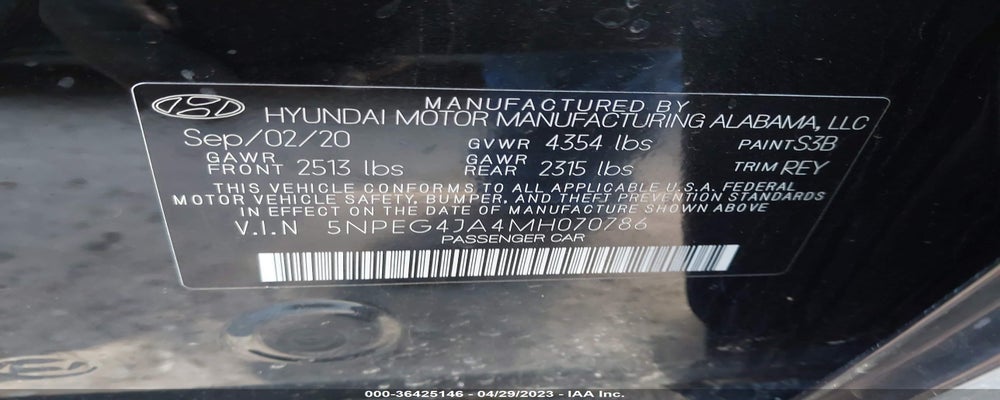 5NPEG4JA4MH070786 2021 HYUNDAI SONATA photo no. 9