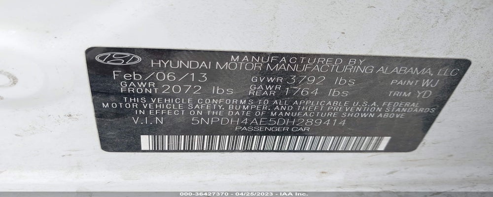 5NPDH4AE5DH289414 2013 HYUNDAI ELANTRA photo no. 9