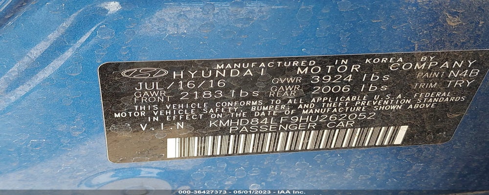 KMHD84LF9HU262052 2017 HYUNDAI ELANTRA photo no. 9