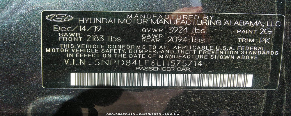 5NPD84LF6LH575714 2020 HYUNDAI ELANTRA photo no. 9