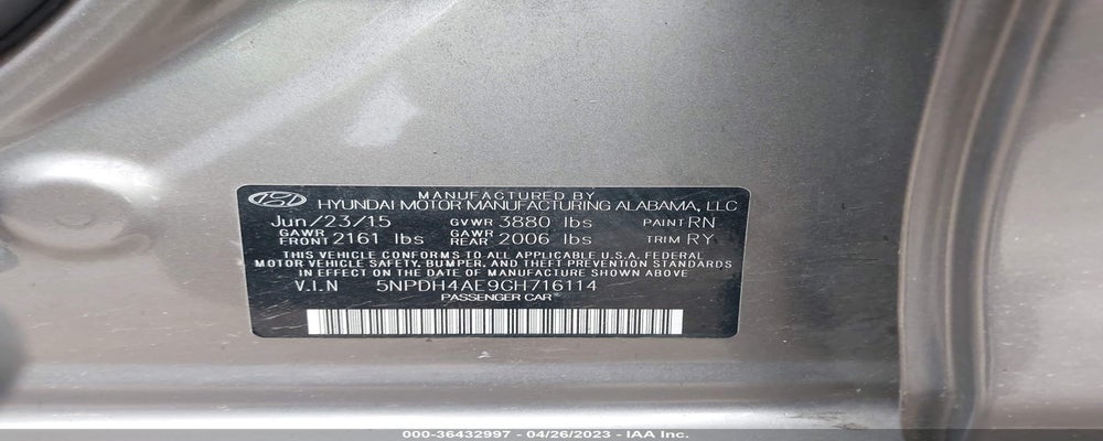 5NPDH4AE9GH716114 2016 HYUNDAI ELANTRA photo no. 9