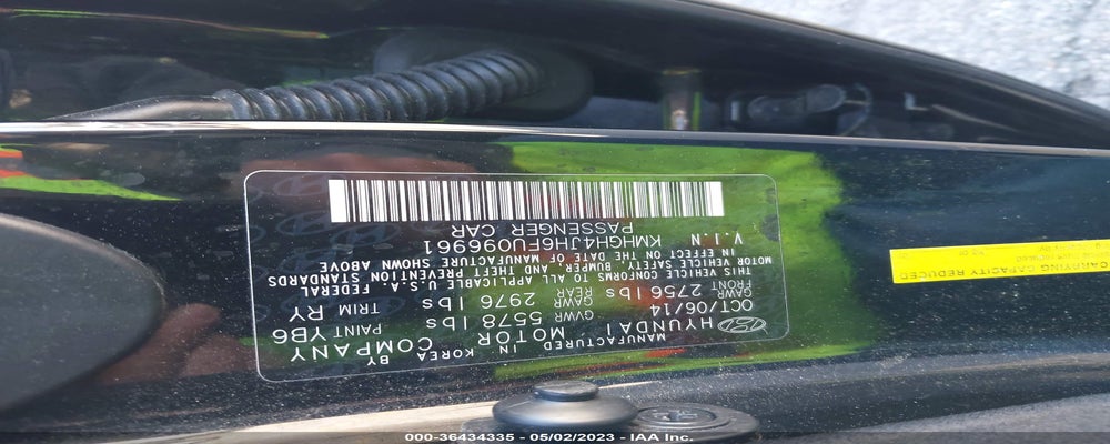 KMHGH4JH6FU096961 2015 HYUNDAI EQUUS photo no. 9