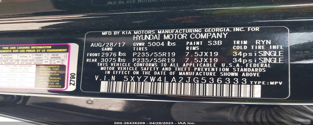 5XYZW4LA2JG536333 2018 HYUNDAI SANTA FE SPORT photo no. 9