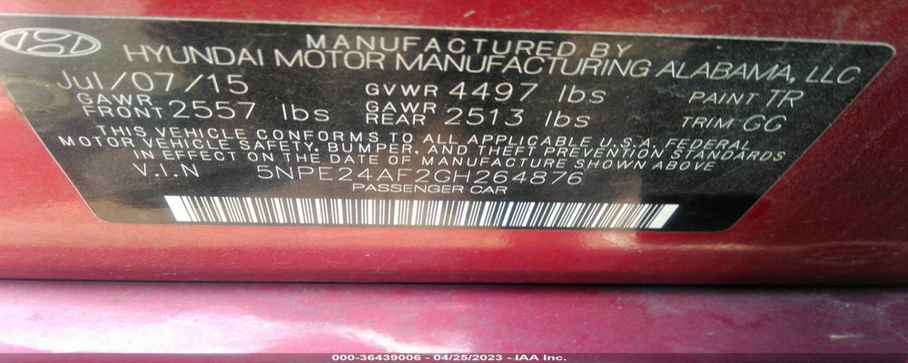 5NPE24AF2GH264876 2016 HYUNDAI SONATA photo no. 9