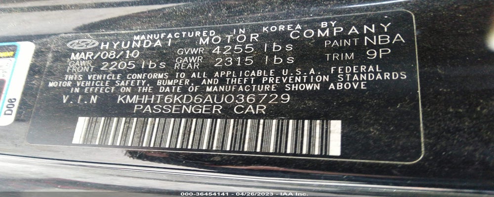 KMHHT6KD6AU036729 2010 HYUNDAI GENESIS COUPE photo no. 9