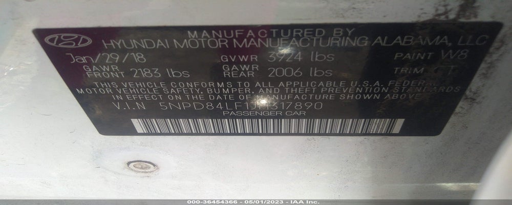 5NPD84LF1JH317890 2018 HYUNDAI ELANTRA photo no. 9