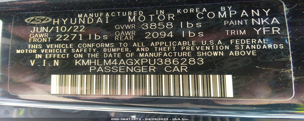 KMHLM4AGXPU386283 2023 HYUNDAI ELANTRA photo no. 9
